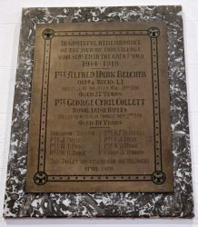 2. WW1 Plaque